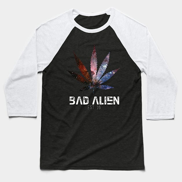 Space Kush Baseball T-Shirt by badalien